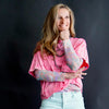 The Janice Marbled Mesh Layering Top