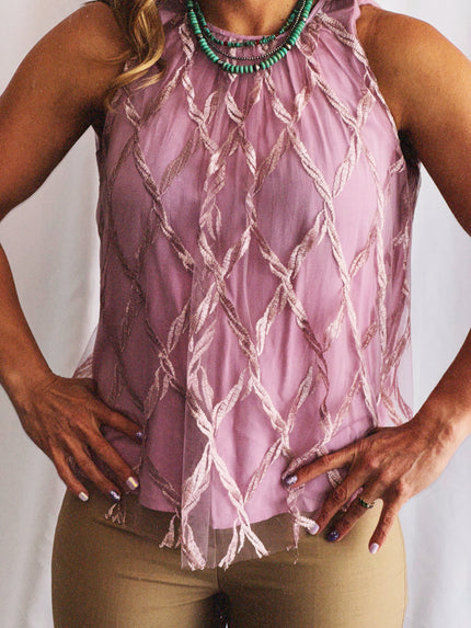 The Russe Mesh Sleeveless Blouse