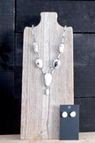 The Belle Haven White Buffalo Lariat Set by Navajo Artist Sara Wells