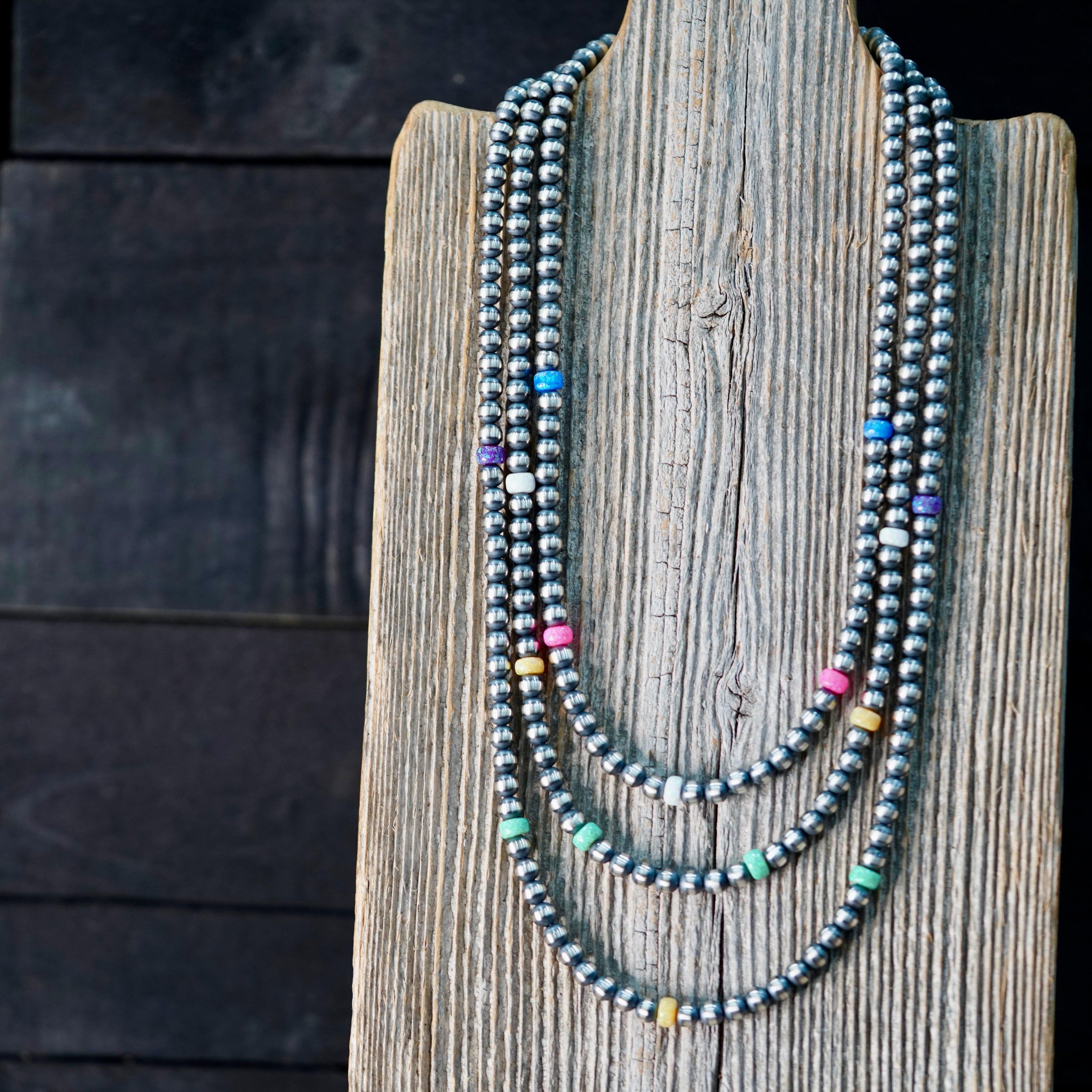 The Frankie Necklaces | Native Made Pearls with Opals |