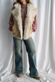 The Elaine Faux Fur & Suede Vest