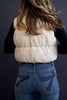 The Liza Slicker Puffer Vest Crop