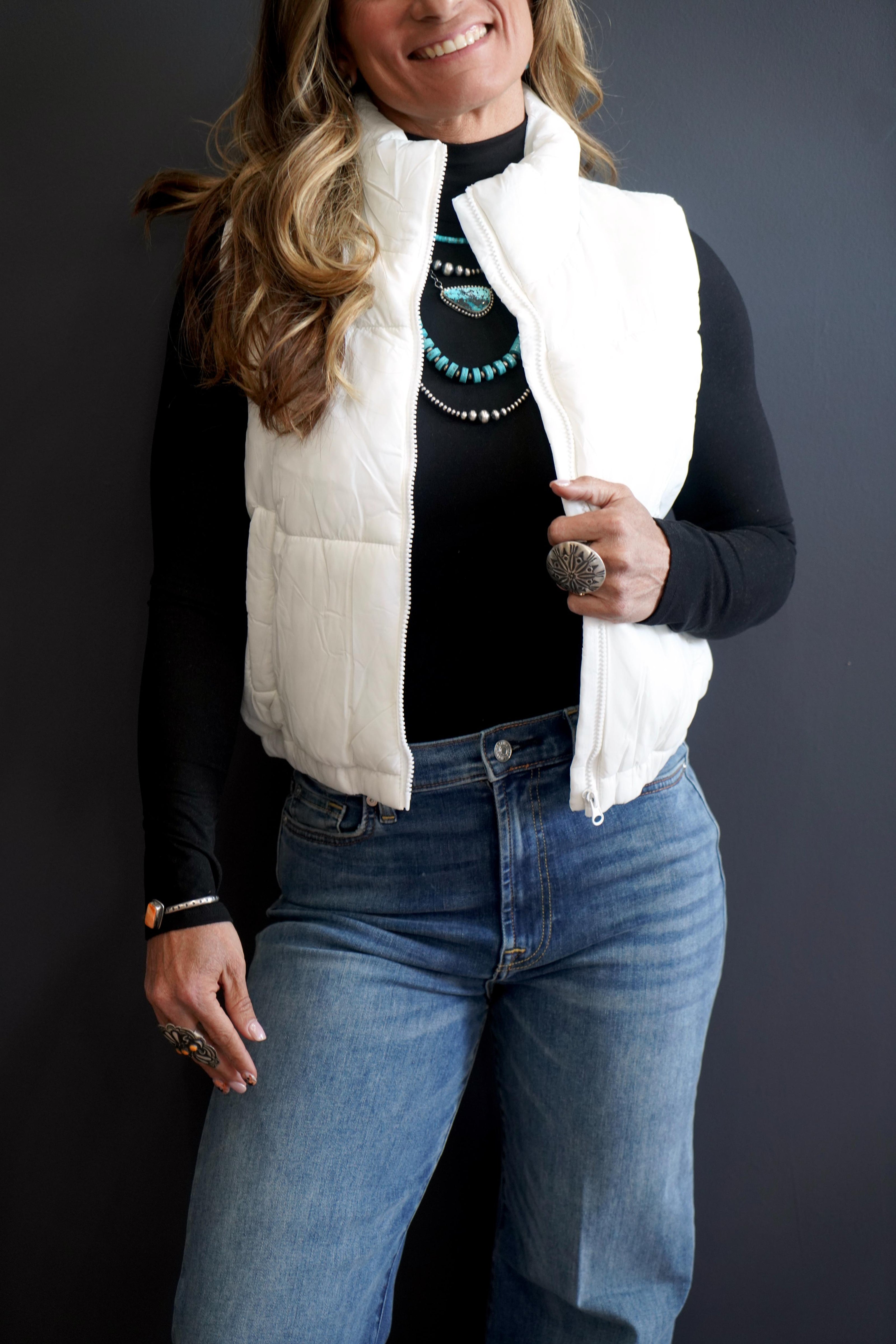 The Thoroughbred Crop Puffer Vest