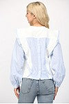 The Cromwell Striped Poplin Blouse