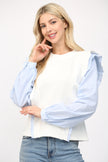 The Cromwell Striped Poplin Blouse