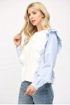 The Cromwell Striped Poplin Blouse