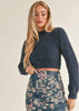 The Irina Mock Neck Cropped Sweater