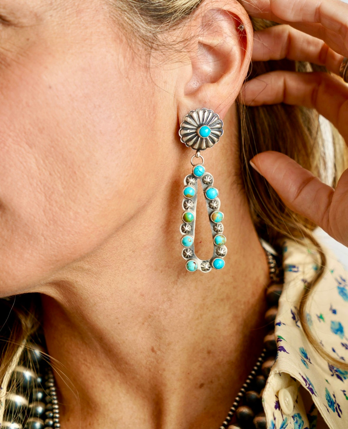 The Lyric Concho Stud Drops