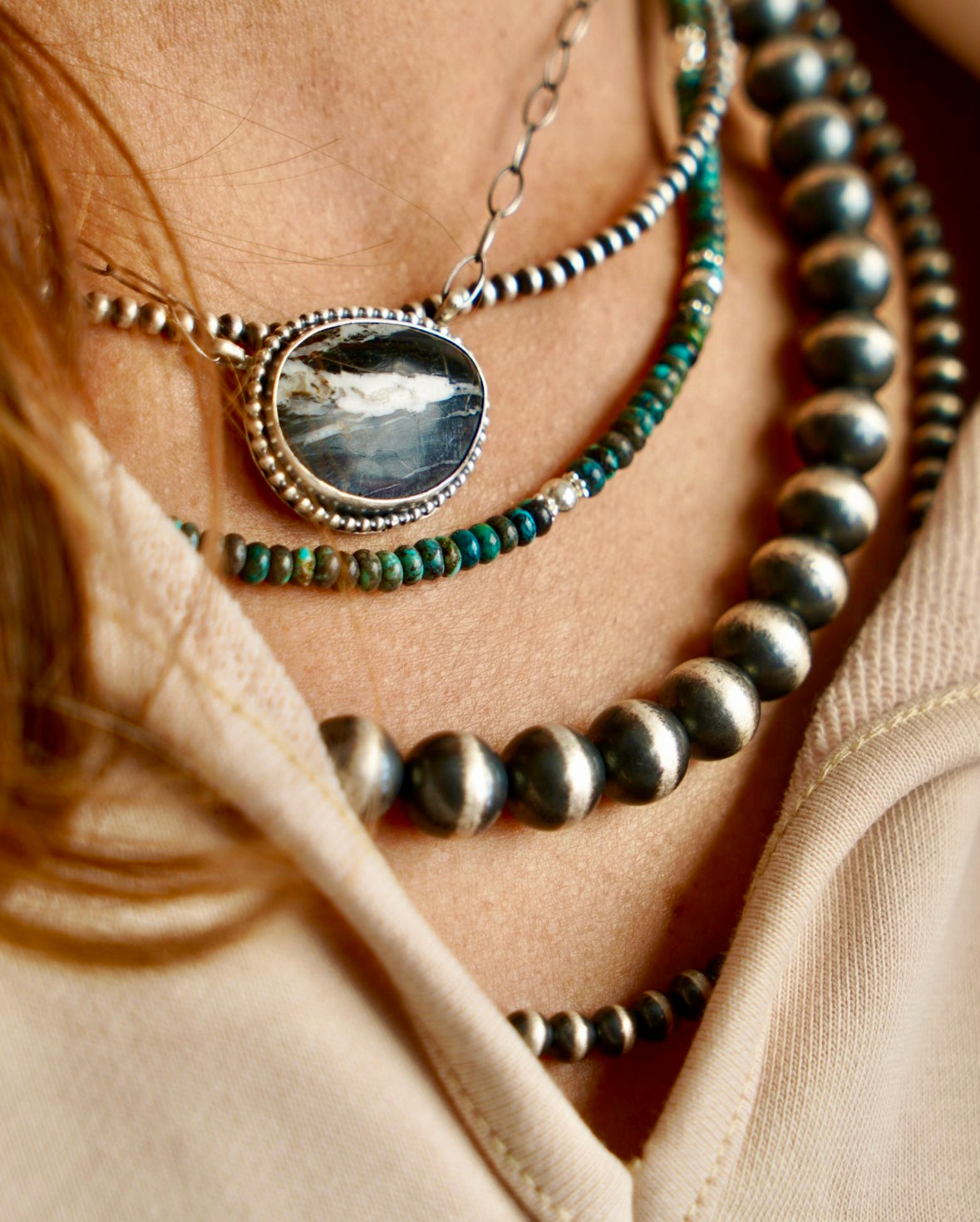 The Ilsa Birdseye Heishi Necklace