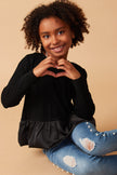 Girl's Bubble Peplum Top