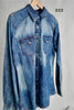 The Jamie Tooled Leather Denim Button Up