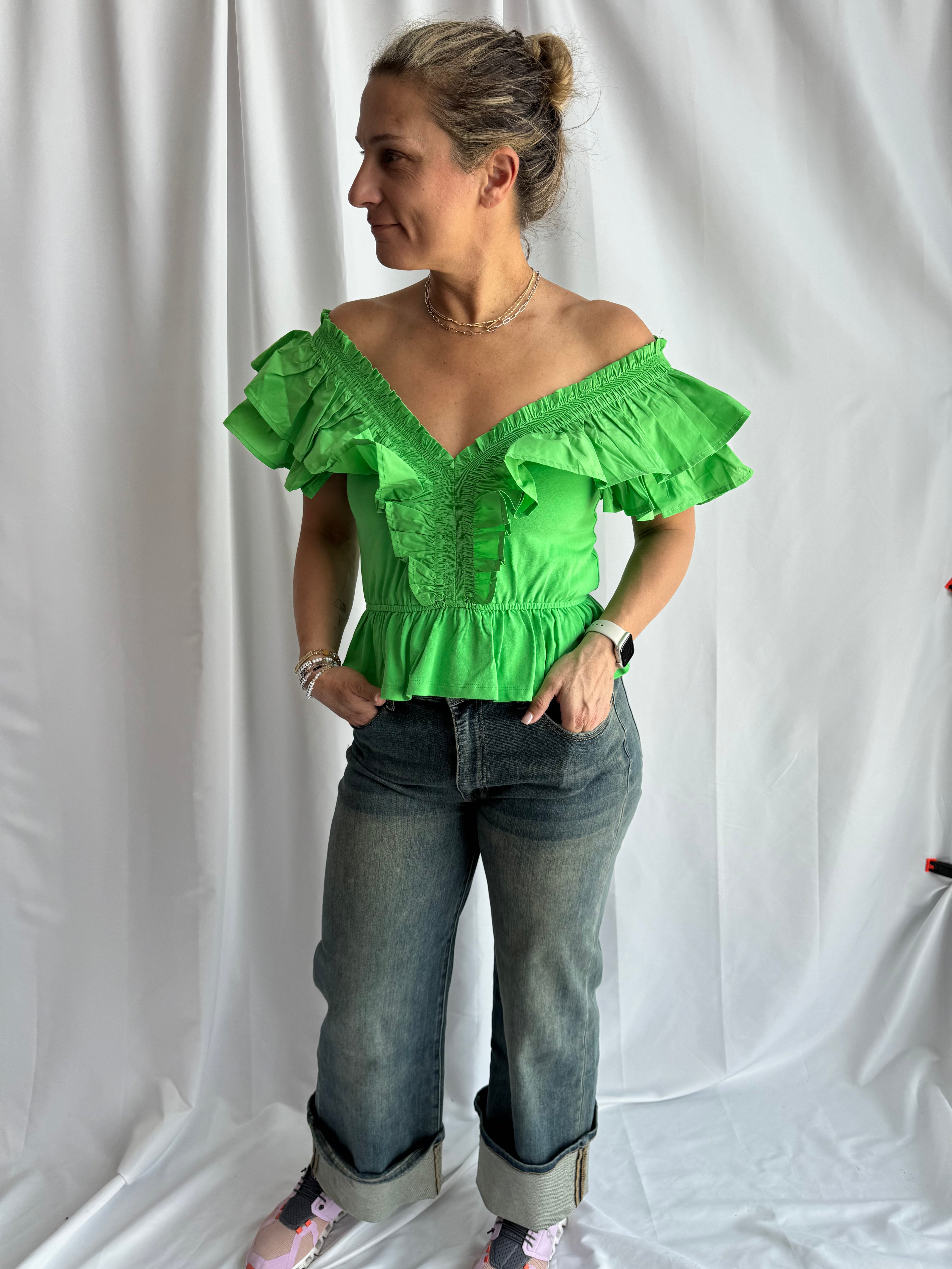 The Archerd Double Ruffle Top