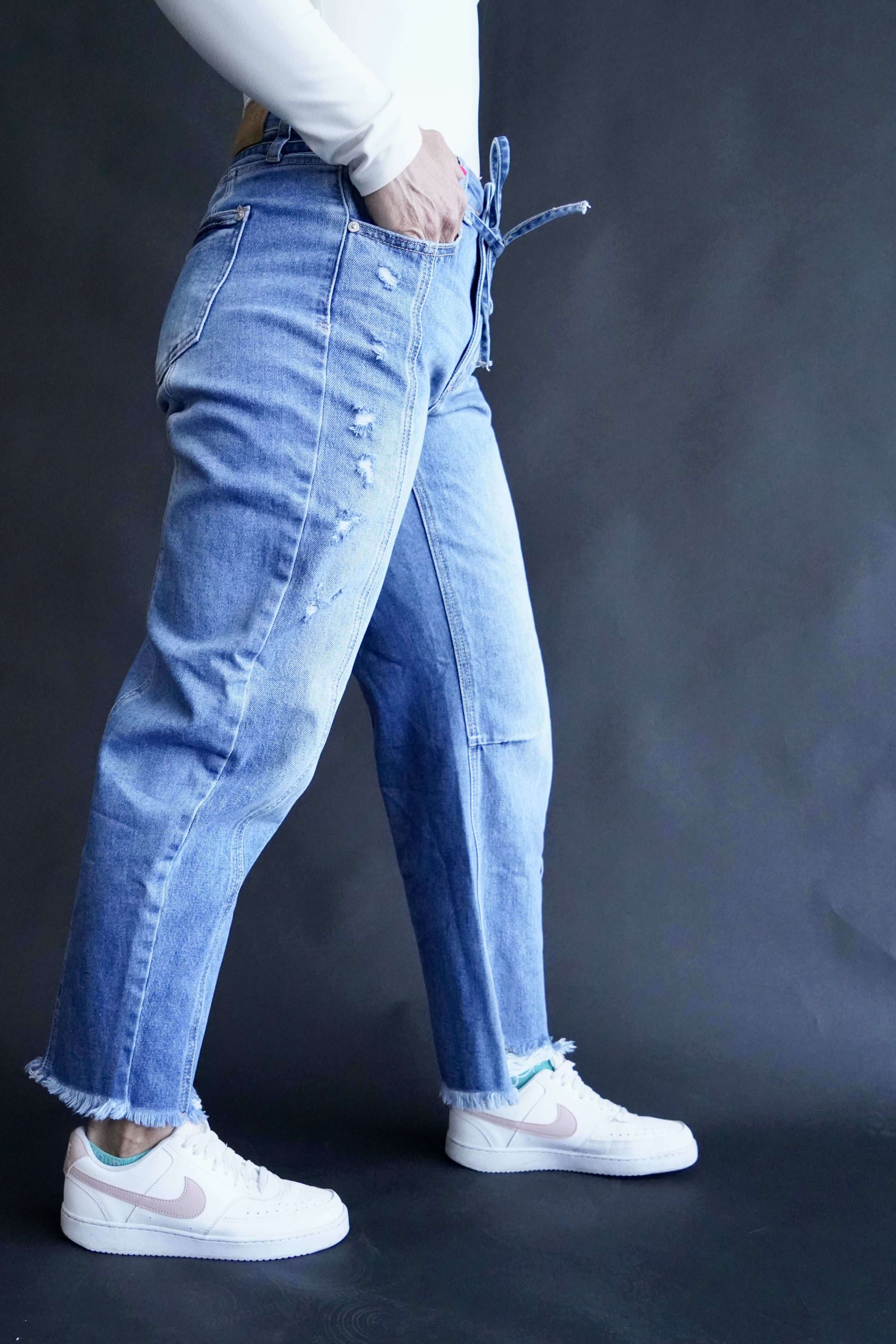 The Oakley Pintuck Barrel Jeans