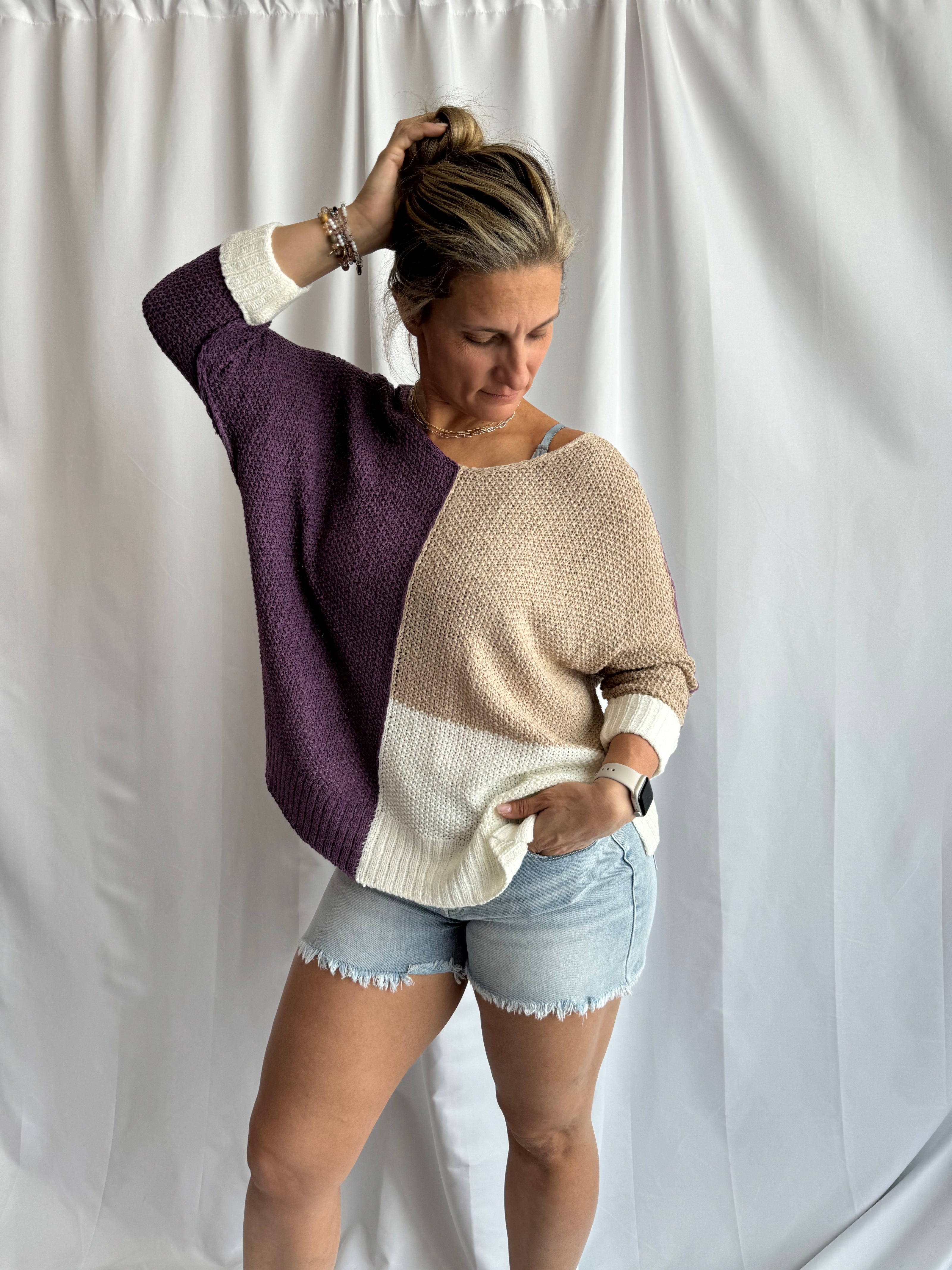 The McMann Colorblock V-Neck Sweater