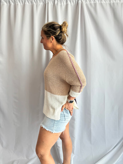 The McMann Colorblock V-Neck Sweater