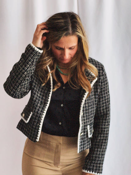 The Aire Long Sleeve Tweed Jacket