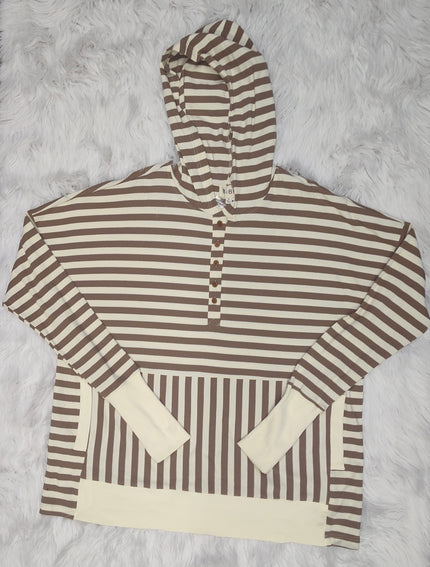 Striped Henley Hoodie