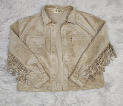 Jac + Co 5* Suede Jacket with Fringe