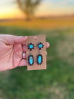 Revival Co. Blue Kingman & Onxy Teardrop Earring