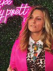 The Lettie Faux Leather Blazer