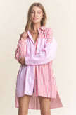 The Noemia Oversized Tunic Striped Button Down