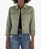 Kut From The Kloth- Julia Denim Trucker Jacket- Celery