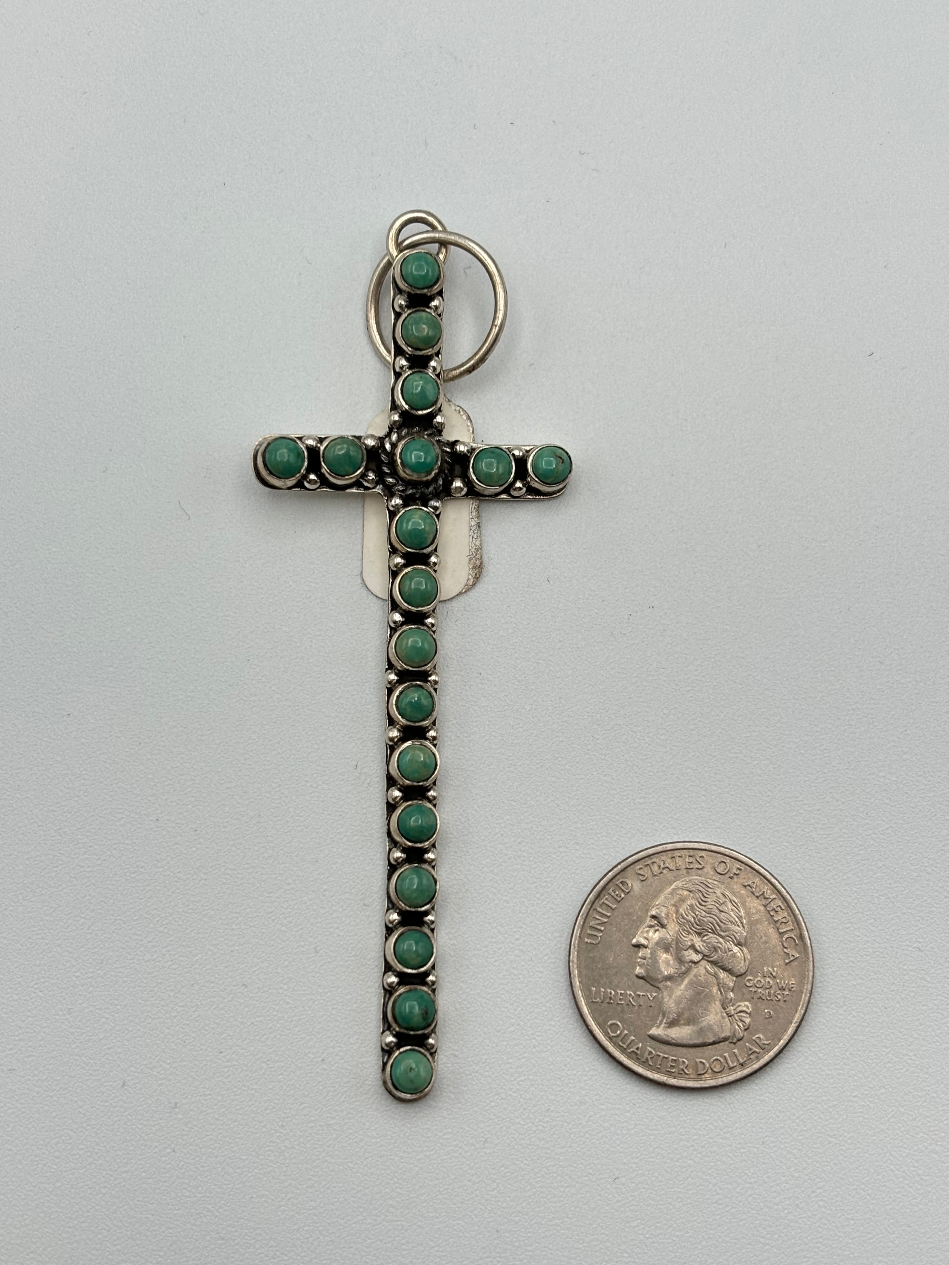 The Morning Glory Narrow Cross Pendant