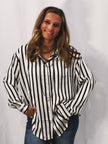 The Willie Stripe Button Down Blouse