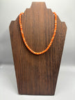 The Sanibel 6mm Orange Spiny Heishi Necklace