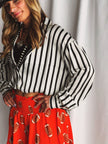 The Willie Stripe Button Down Blouse