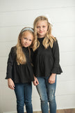 Girls Long Sleeve Ribbed Top