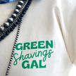 The Green Shavings Gal Sweatshirt in Parchment