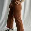 The Wrigley Wide Leg Crops in Espresso