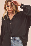 The Delilah Lighweight Button Down Shacket