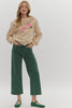 The Gannon Long Sleeve Sweater with Floral Embriodery