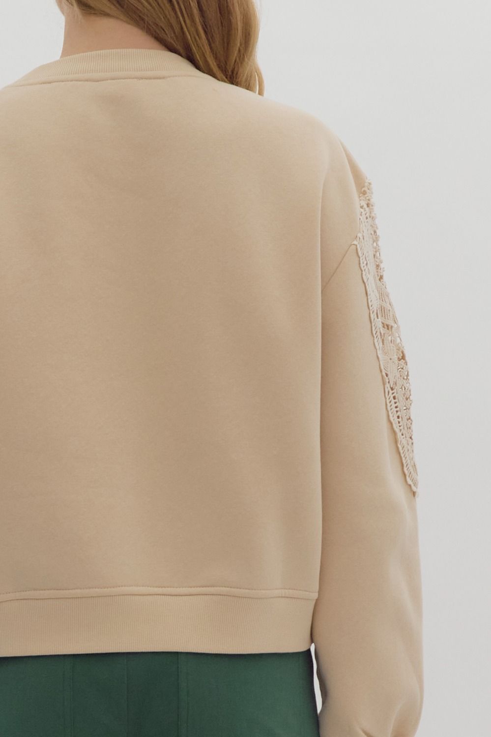 The Gannon Long Sleeve Sweater with Floral Embriodery