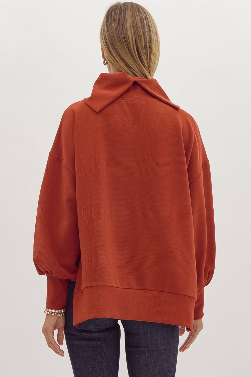 The Sloane Split Turtleneck Pullover