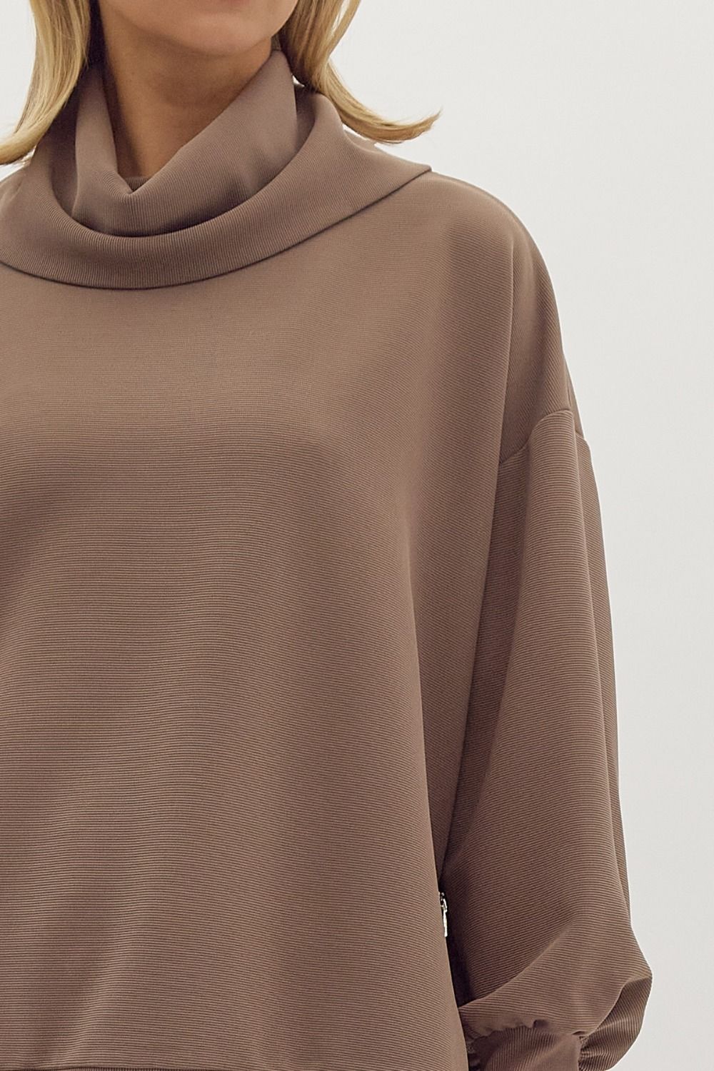 The Sloane Split Turtleneck Pullover