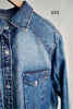 The Jamie Tooled Leather Denim Button Up