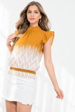 The Dixie Ombre Print Flutter Sleeve