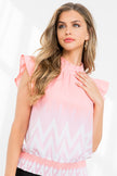 The Dixie Ombre Print Flutter Sleeve