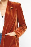 Vivenne-Rust Velvet Blazer