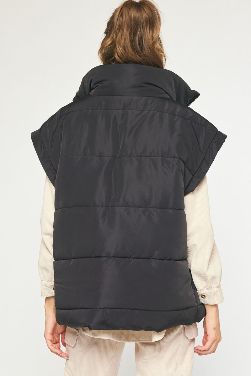 Tilly Quilted Collared Oversized Vest