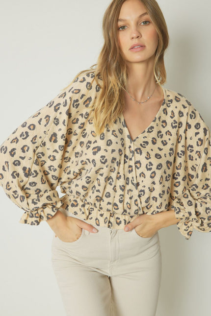 The Liam Wrap Top with Ruffle Detail