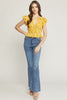 The Trip Floral Smocked Flutter Sleeve