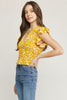 The Trip Floral Smocked Flutter Sleeve