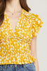 The Trip Floral Smocked Flutter Sleeve