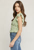 The Trip Floral Smocked Flutter Sleeve