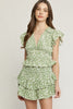 The Trip Floral Smocked Flutter Sleeve