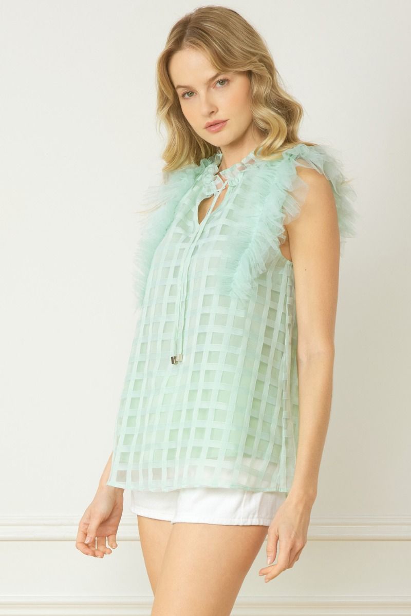 The Blaine Ruffle Sleeve Top